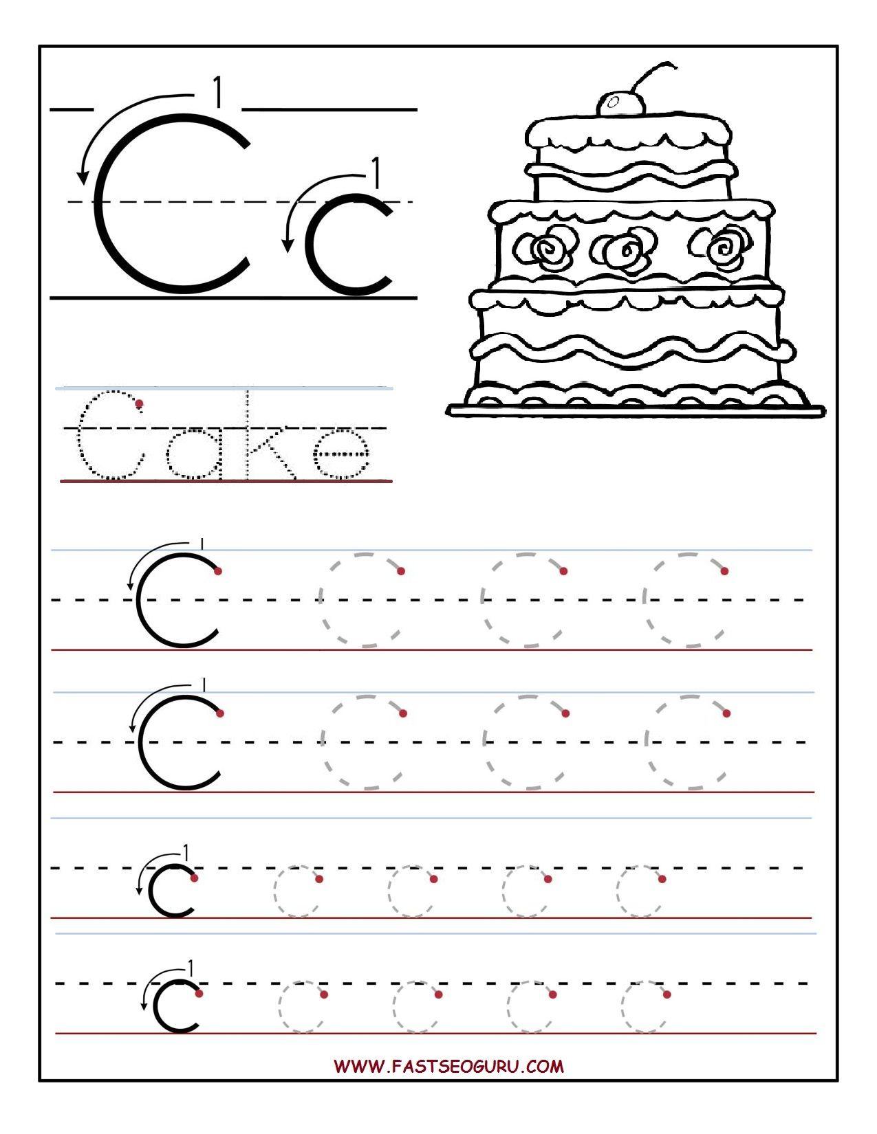 1000+ Ideas About Letter C Activities On Pinterest throughout C Letter Tracing Worksheet