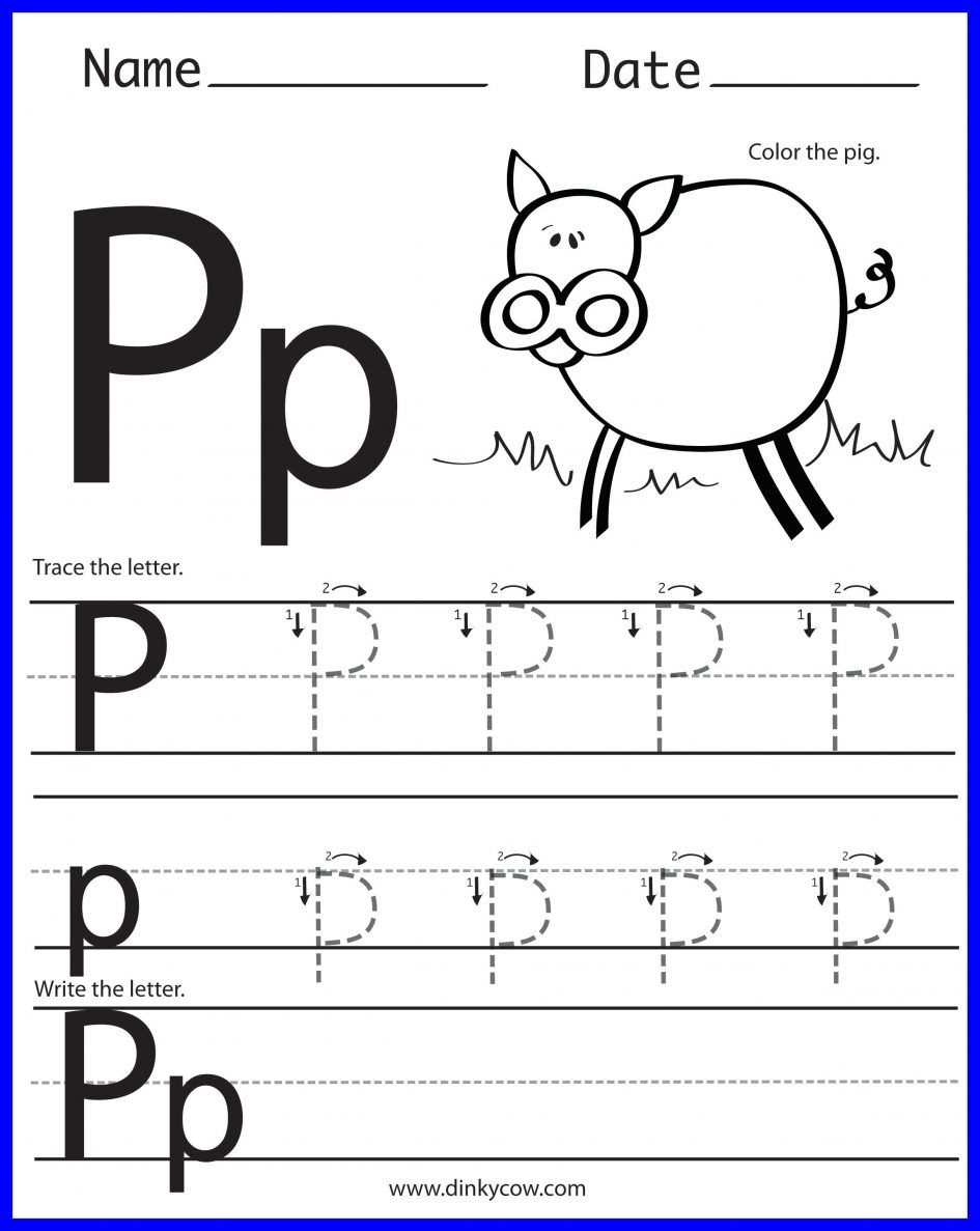 P Tracing Worksheet