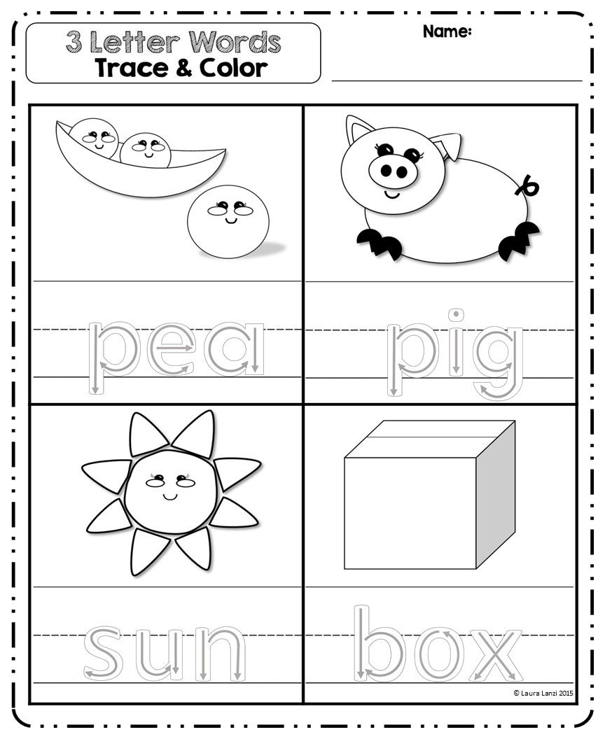 Tracing Three Letter Words