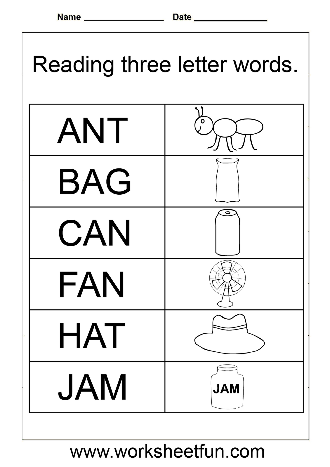 3 Letter Words Worksheets For Kindergarten | Spelling for Tracing 3 Letter Words Worksheets