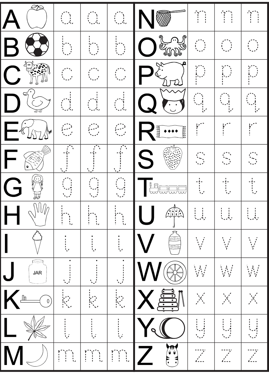 Printable Tracing Letters For 4 Year Olds