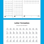 A Set Of Letter Formation Worksheets For Each Letter Of The regarding Letter Tracing Worksheets Twinkl