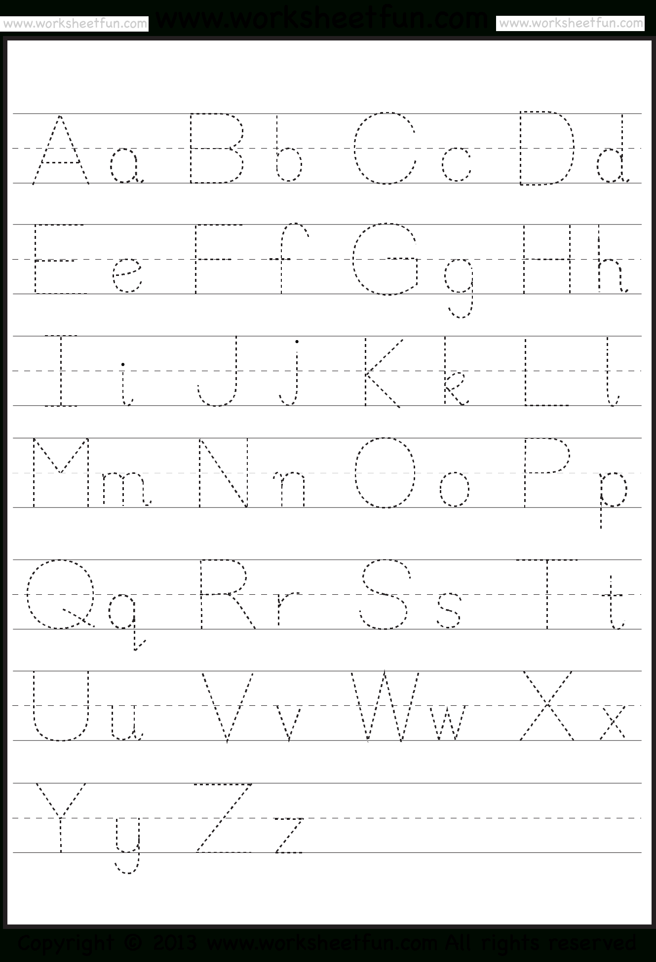 Free Printable Letters To Trace / Uppercase and Lowercase Letters