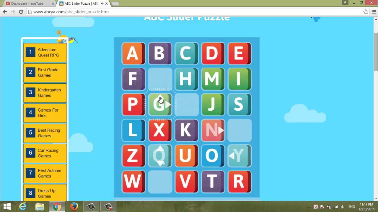 Abc Slider Puzzle _ Abcya _ Abcya4 intended for Abcya Tracing Letters