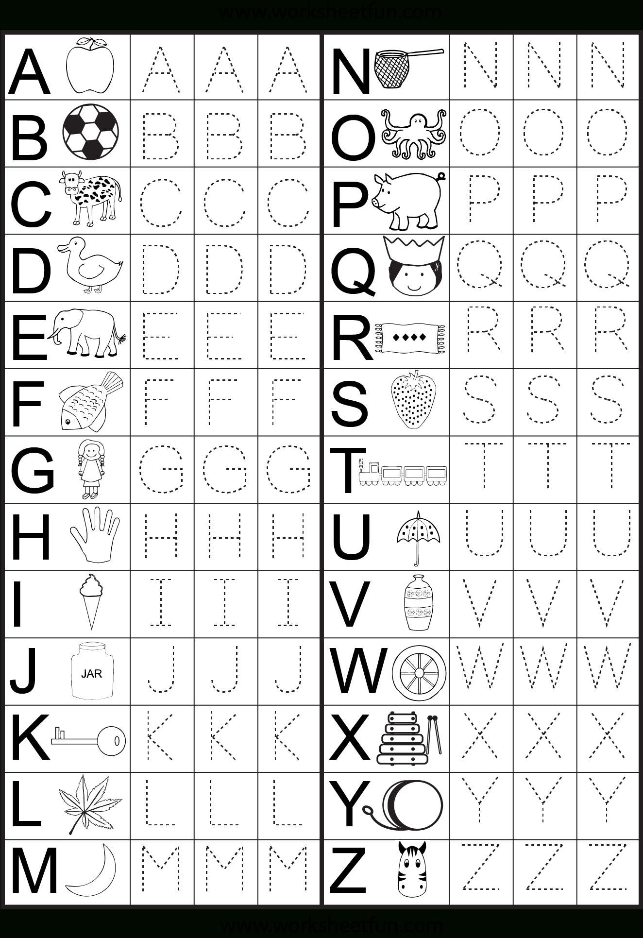 Activity Worksheets For Year Olds Letter Tracing Worksheet in Letter Tracing Activity Worksheets