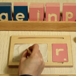 Alison's Montessori: (L167) Lowercase Print Tracing Board with Wooden Tracing Letters