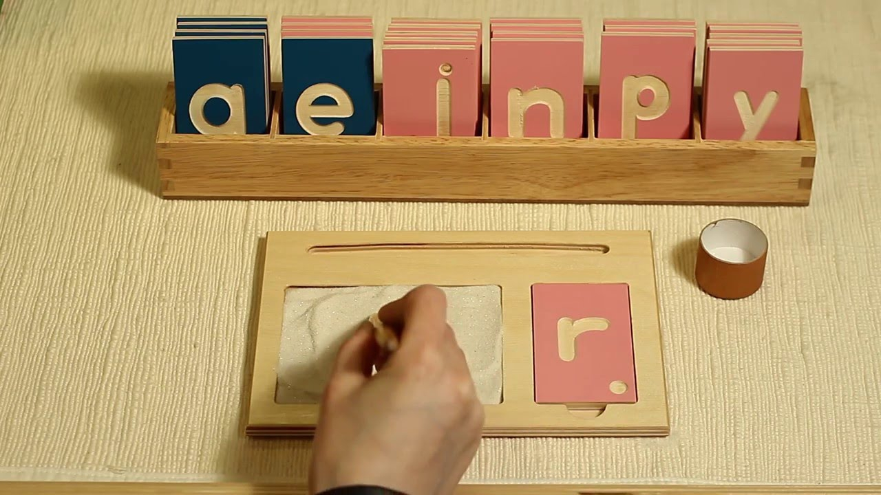 Alison&amp;#039;s Montessori: (L167) Lowercase Print Tracing Board with Wooden Tracing Letters