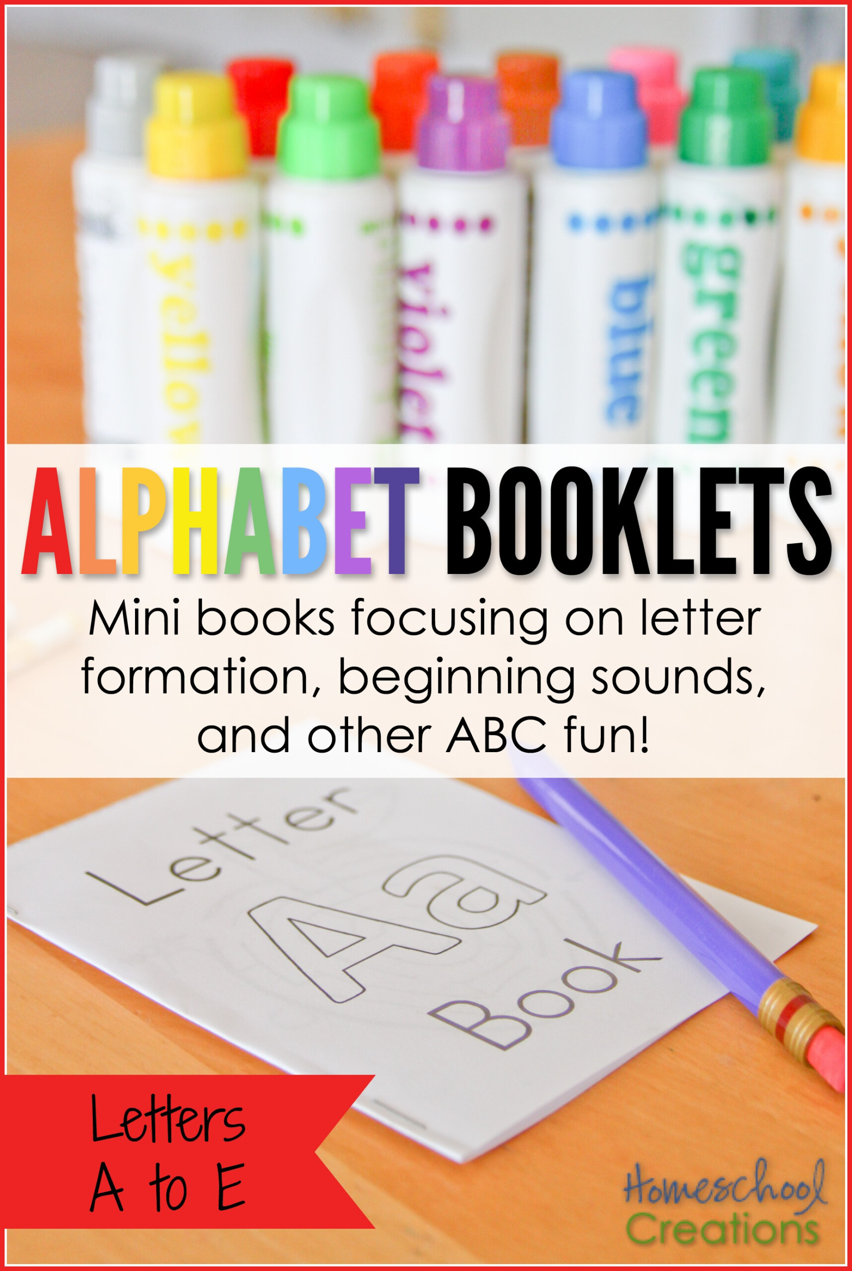 Alphabet Booklets - A To E Printable Set Freebie inside Tracing Letters Booklet