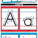 Alphabet Handwriting Cards With Directional Arrows - Red with regard to Tracing Letters With Directional Arrows Font