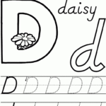 Alphabet Letter D Daisy D'nealian Manuscript Handwriting regarding D&amp;#039;nealian Letter Tracing Worksheets