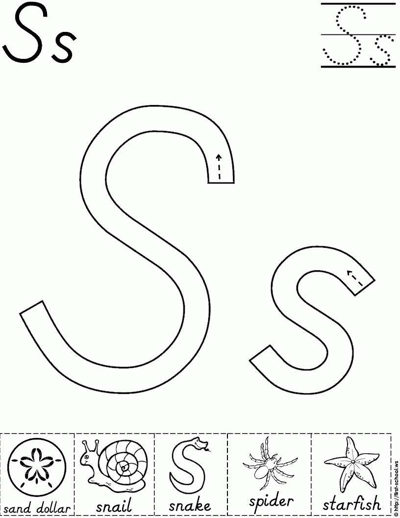 Alphabet Letter S Activity Worksheet | D&amp;#039;nealian | Preschool intended for D&amp;#039;nealian Alphabet Tracing Worksheets