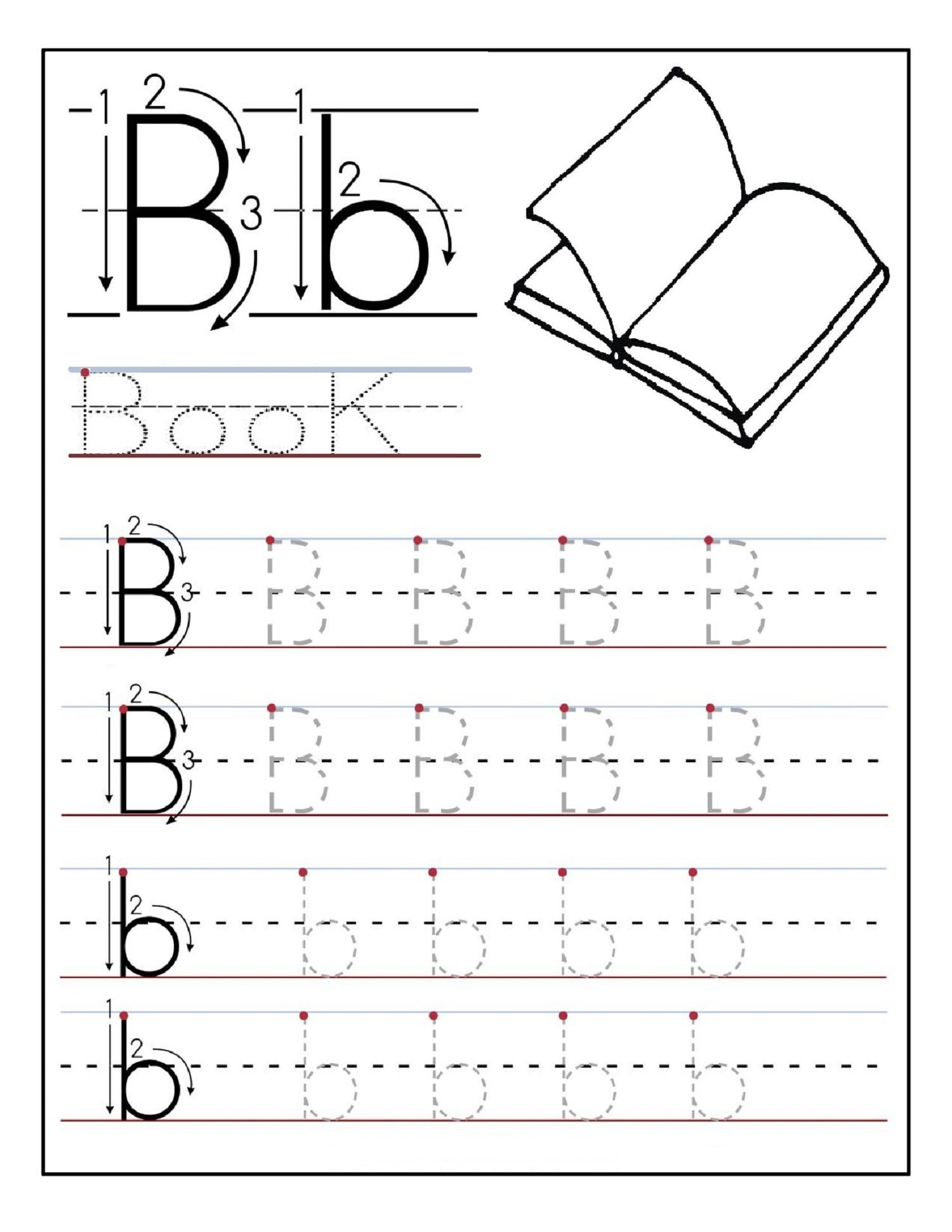 Tracing Letters Kindergarten Sheets