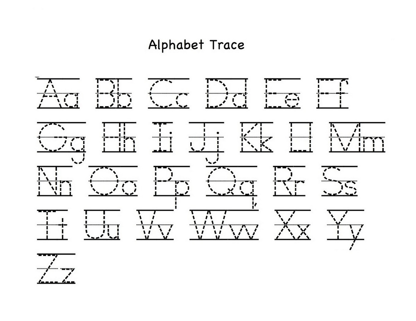 Alphabet Tracing Worksheet A Z | Printable Worksheets And for Tracing Letters Az Worksheets
