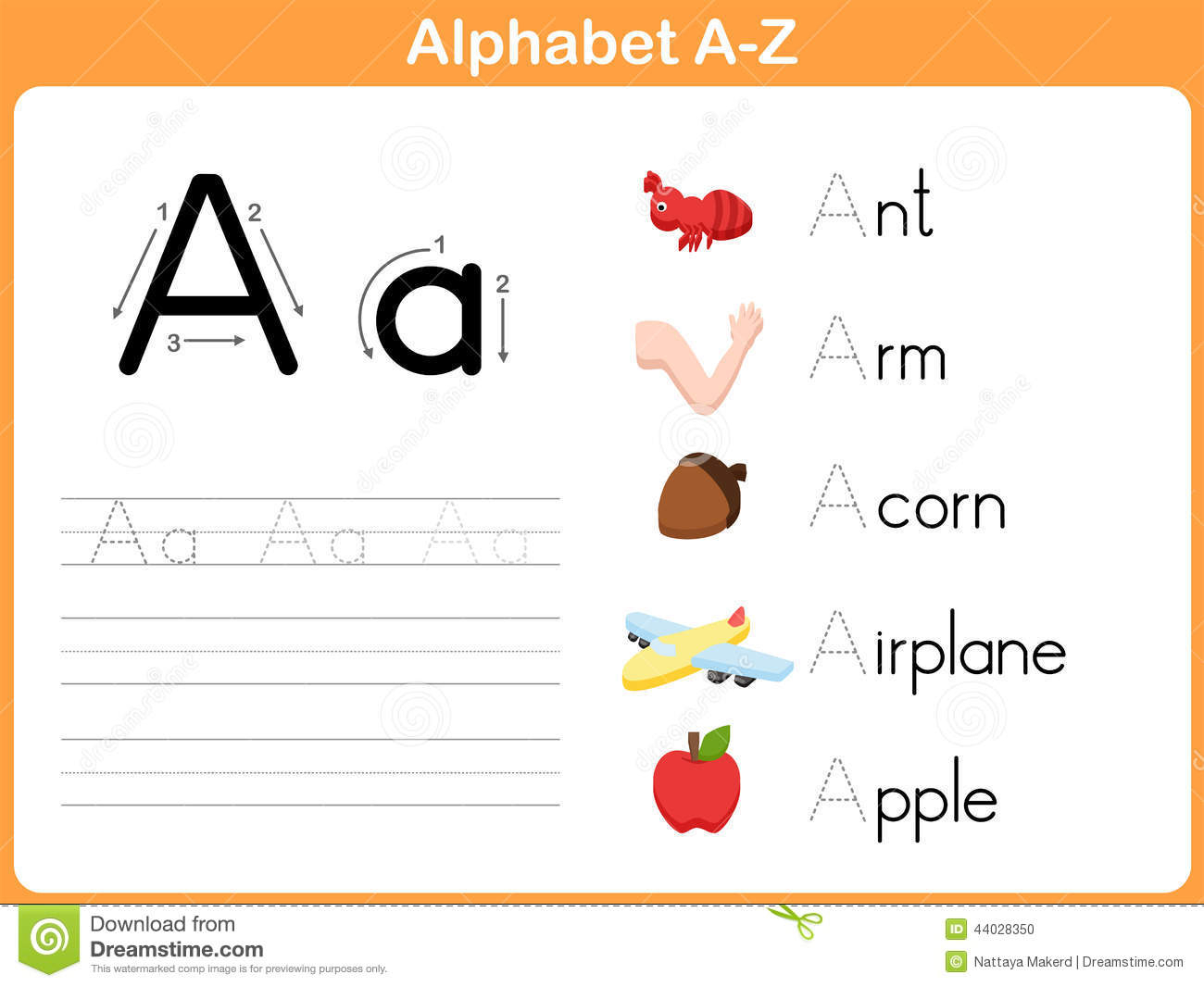 Alphabet Tracing Worksheet Stock Vector. Illustration Of intended for Tracing Letters Az Worksheets