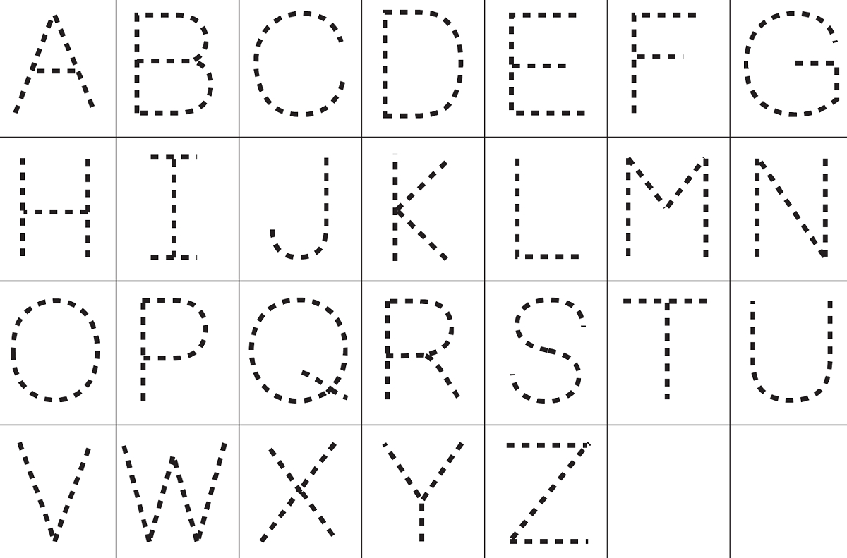 Dot To Dot Letters For Tracing