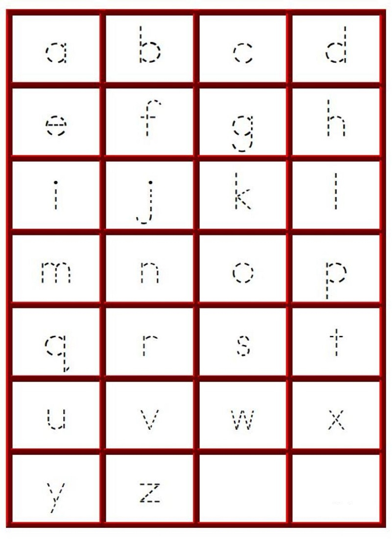 tracing lowercase letters az tracinglettersworksheetscom