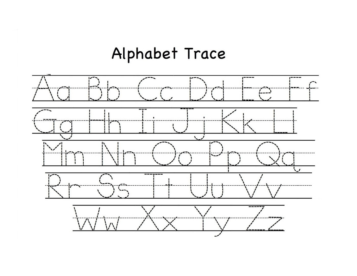 Alphabet Tracing Worksheets A-Z Printable | Loving Printable with regard to A-Z Tracing Letters Worksheets