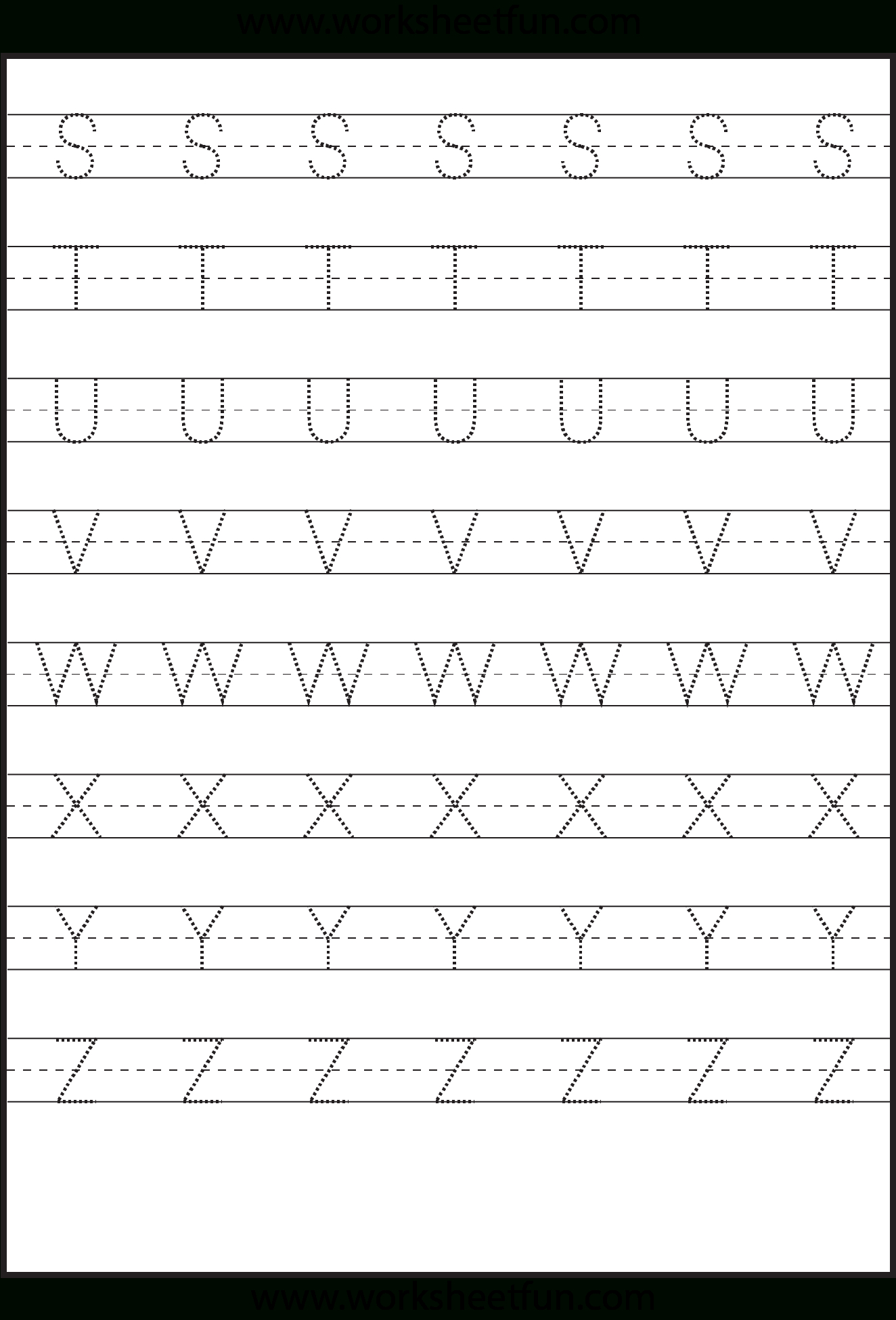 Alphabet Tracing Worksheets Small Letters Kids Jr Kg within Big Letters Alphabet Tracing Sheets