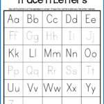 Alphabet Tracing Worksheets - Uppercase &amp; Lowercase Letters regarding Tracing Upper And Lowercase Letters Worksheets