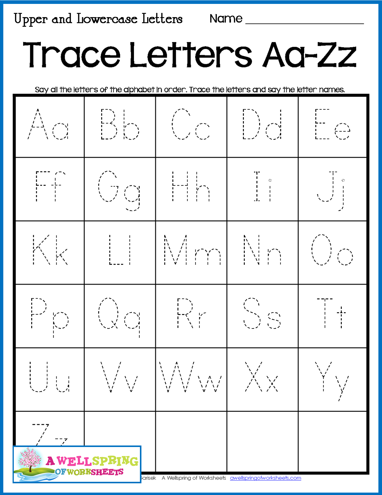 Alphabet Tracing Worksheets - Uppercase &amp;amp; Lowercase Letters throughout Tracing Upper And Lowercase Letters Worksheets