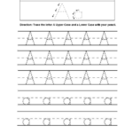 Alphabet Worksheets | Tracing Alphabet Worksheets pertaining to A Tracing Letters