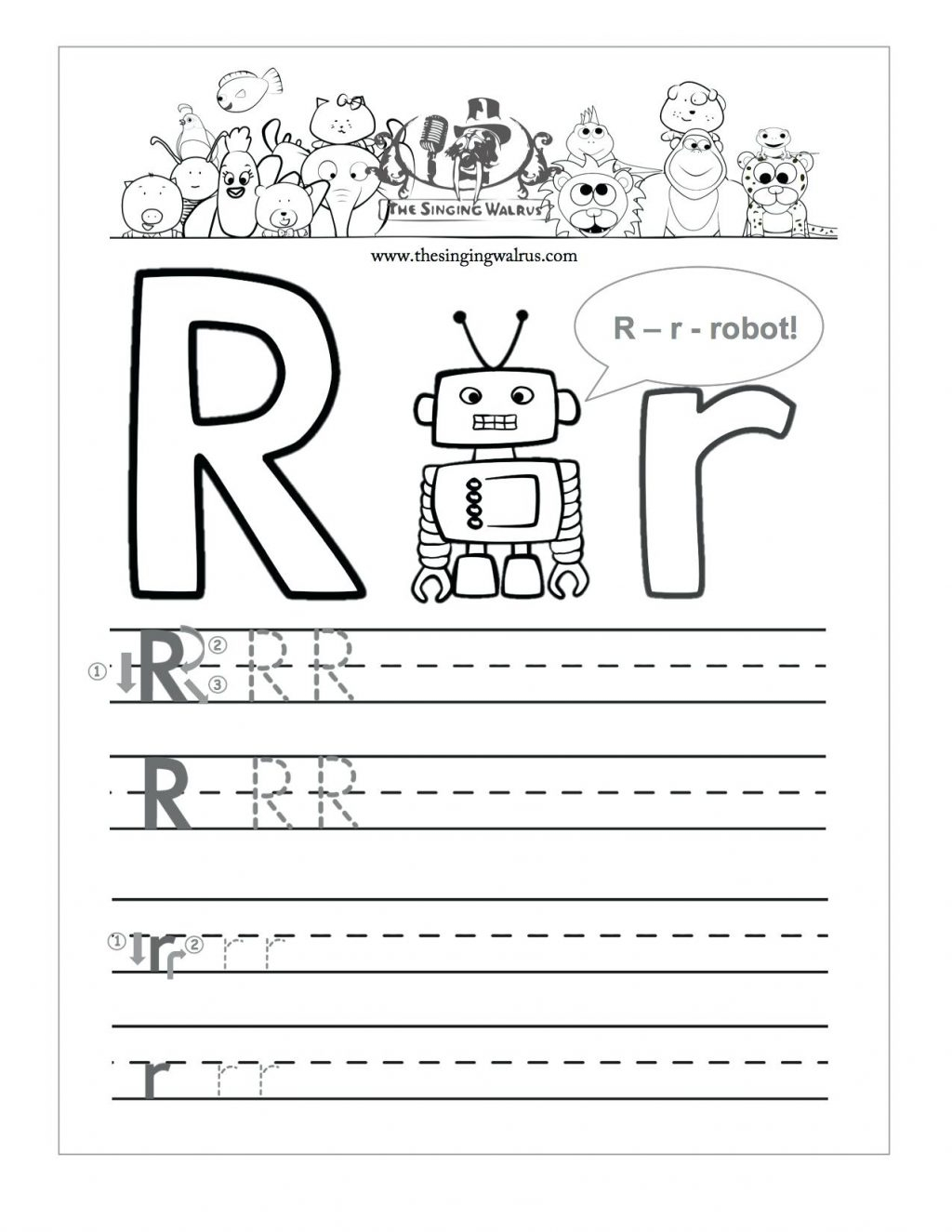 Az Worksheets For Kindergarten Letter R Tracing Worksheet throughout Tracing Letter R Worksheets