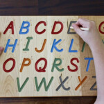 Buy A Hand Crafted Wooden Alphabet Tracing Board, Made To for Wooden Tracing Letters