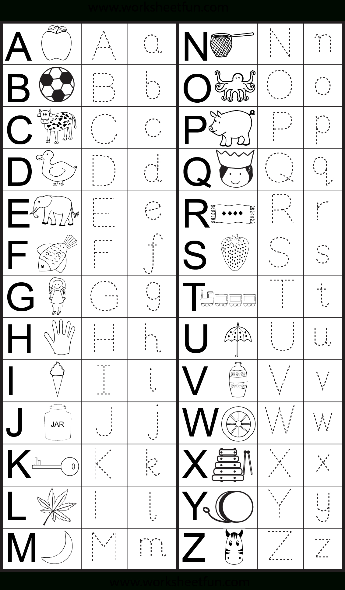 Capital &amp;amp; Small Letter Tracing Worksheet | Grundschule with Upper And Lowercase Letters Tracing Worksheets