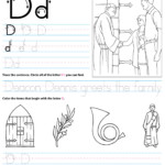 Catholic Alphabet Letter D Worksheet Preschool Kindergarten intended for Trace Letter D Worksheets Preschool