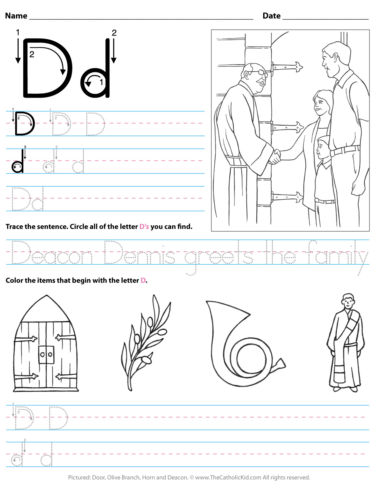 26 Learner Friendly Letter D Worksheets Kittybabylovecom 6 Best Images Of Printable Letter D 