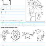 Catholic Alphabet Letter L Worksheet Preschool Kindergarten pertaining to Tracing Letter L Worksheets For Kindergarten