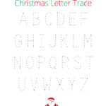 Christmas Capital Letter Trace | Tracing Letters, Christmas with Christmas Tracing Letters