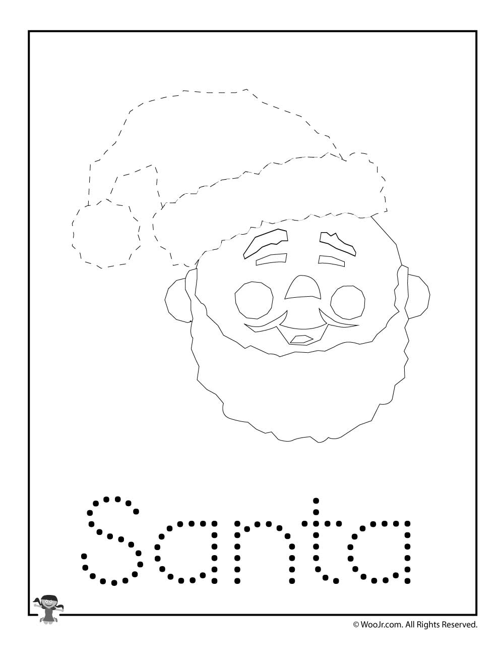 Christmas Letter Tracing - Santa Claus | Woo! Jr. Kids inside Christmas Tracing Letters