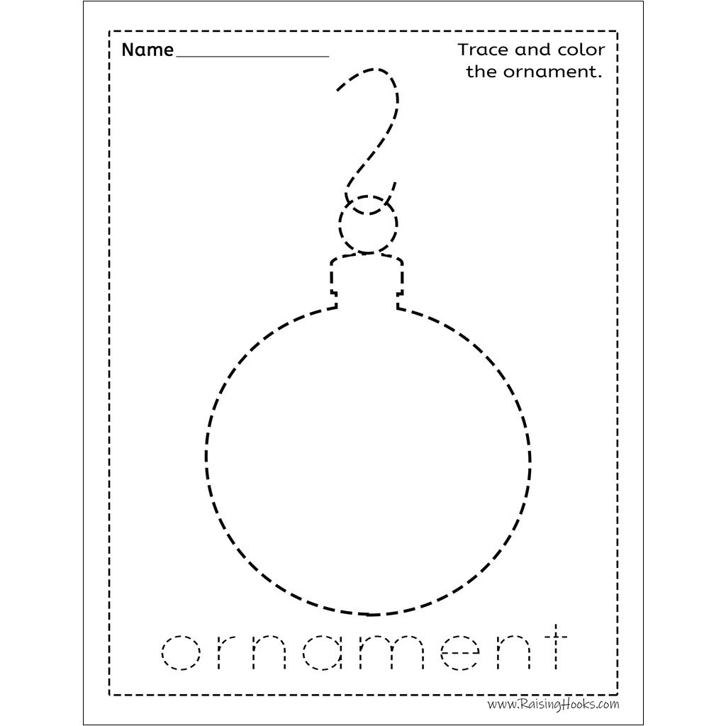 Christmas Tracing Worksheets - Raising Hooks for Christmas Tracing Letters