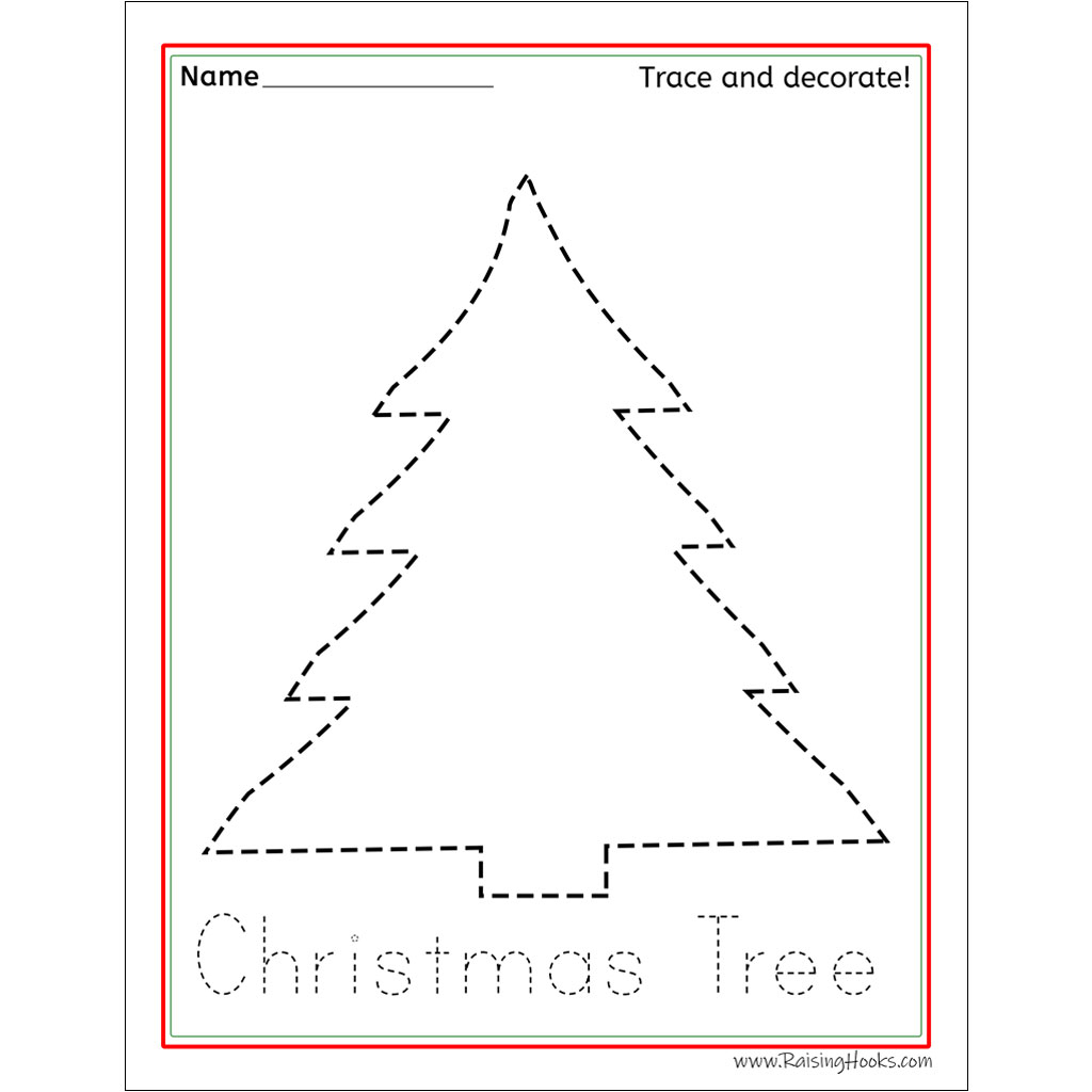 Christmas Tracing Worksheets - Raising Hooks intended for Christmas Tracing Letters