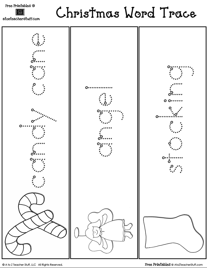 Christmas Word Tracing Practice | A To Z Teacher Stuff throughout Christmas Tracing Letters