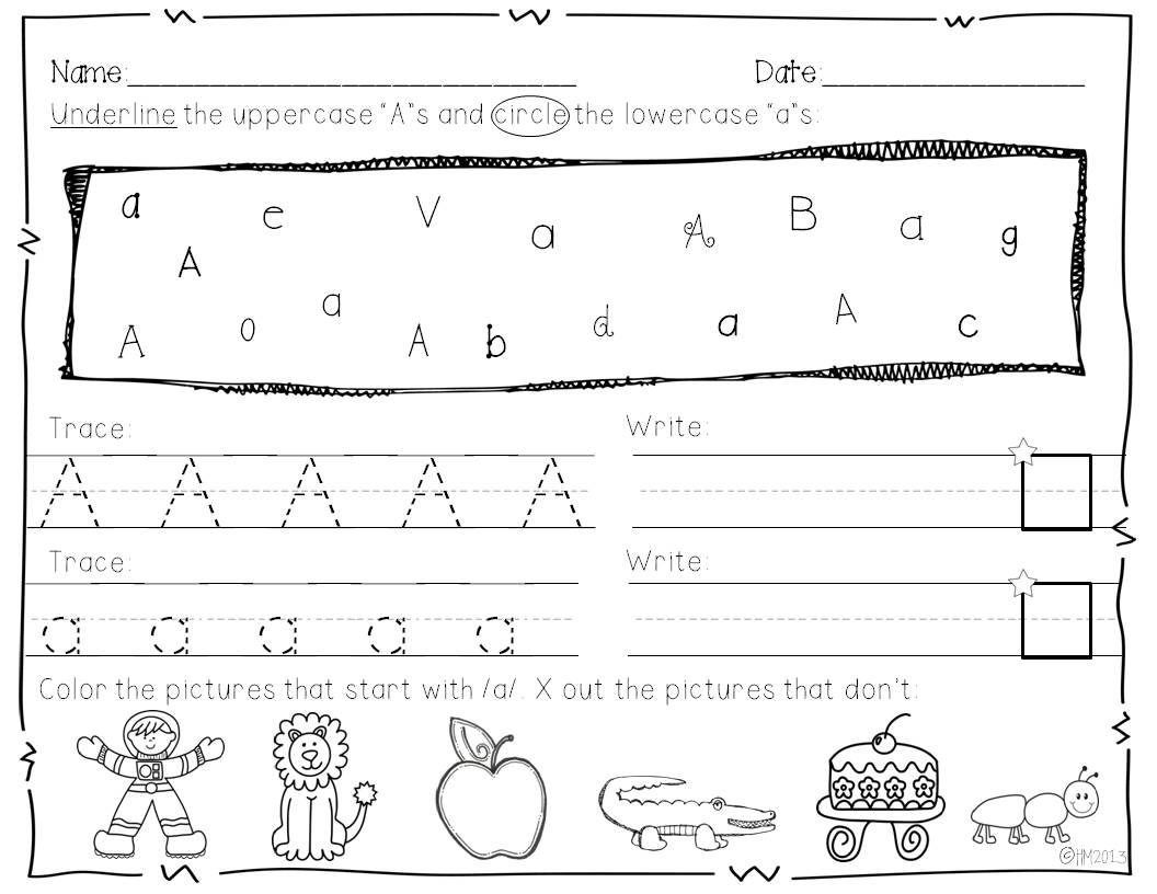 Coloring Book : Alphabete Miss Kindergarten Coloring Book with Tracing Lowercase Letters For Preschool