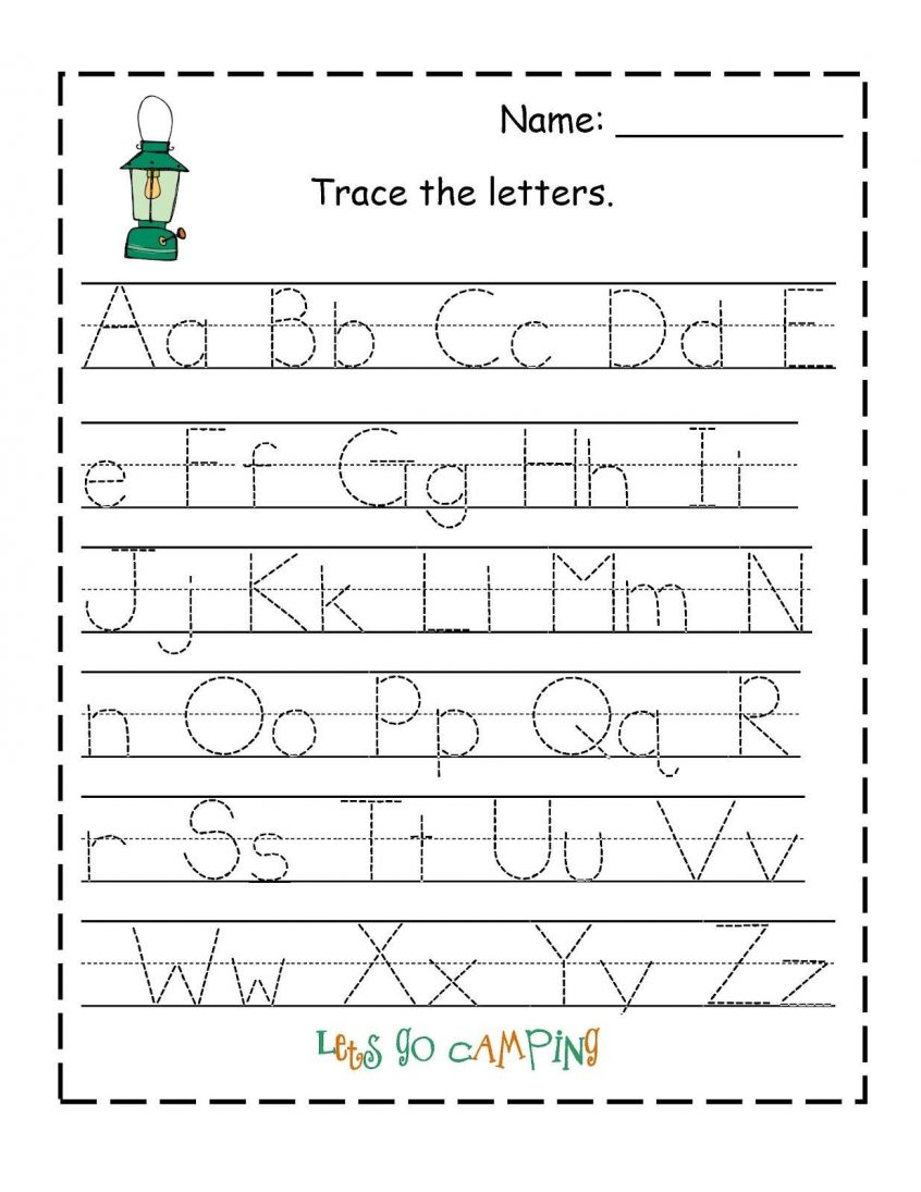 tracing letters for preschool printables