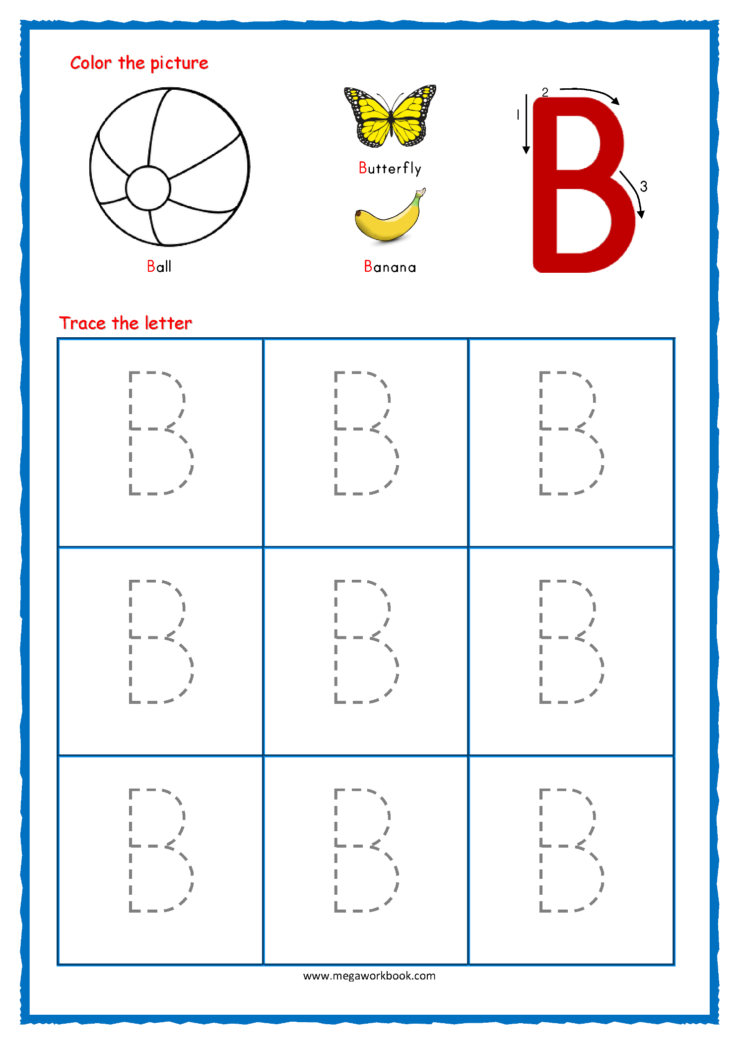 Coloring Book : Free Preschool Printables Coloring Book for Tracing Letters With Pictures