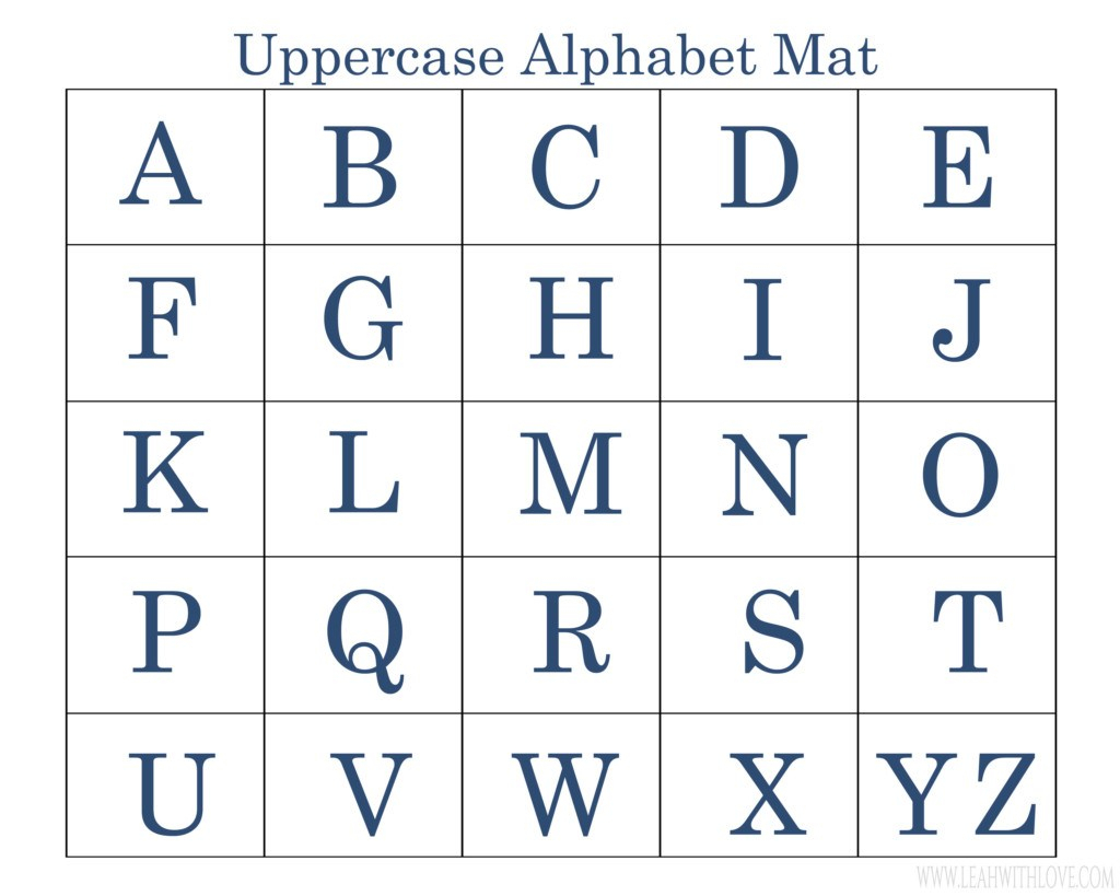 Uppercase Alphabet Printable Printable World Holiday