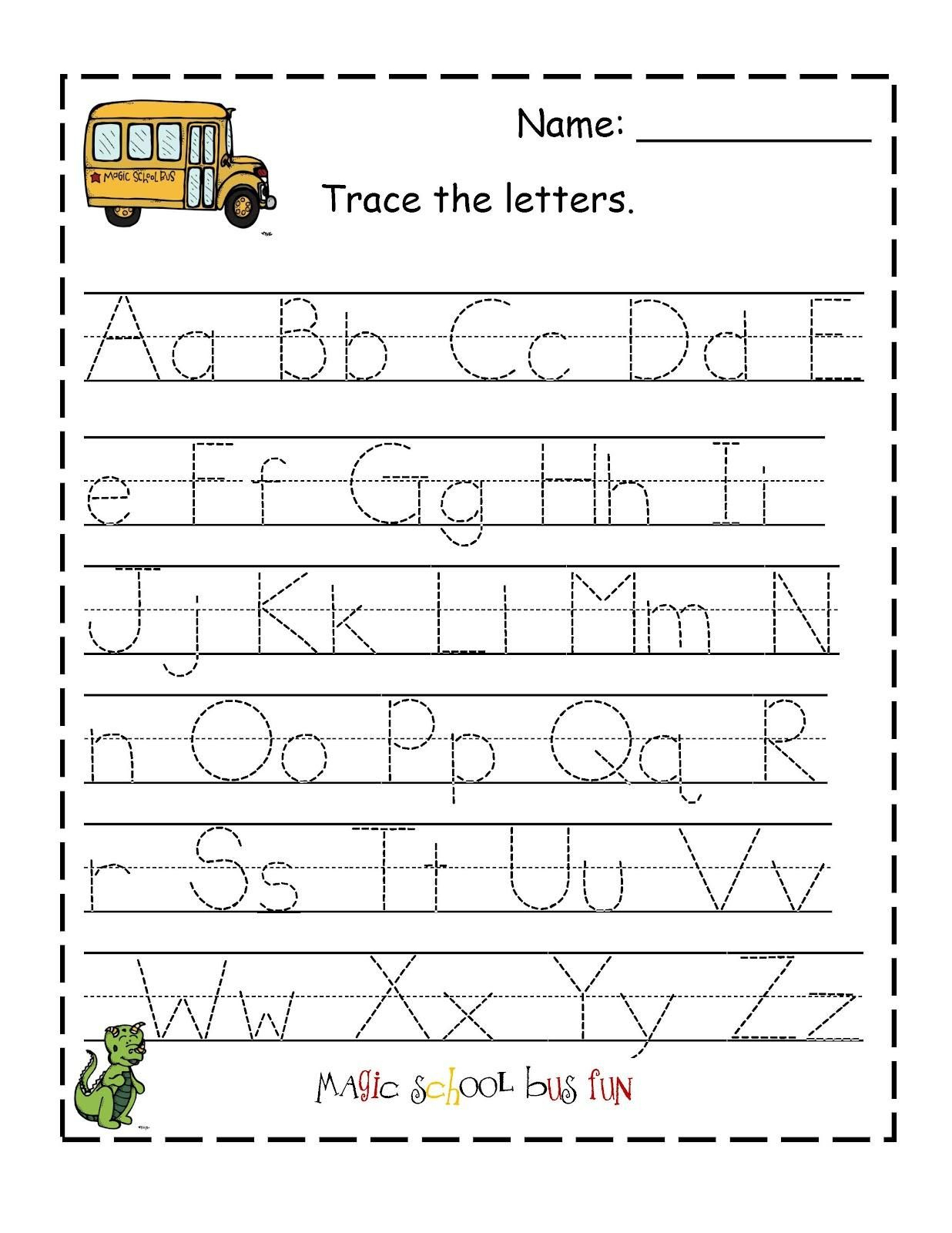 Free Printable Preschool Worksheets Tracing Letters Pdf ...