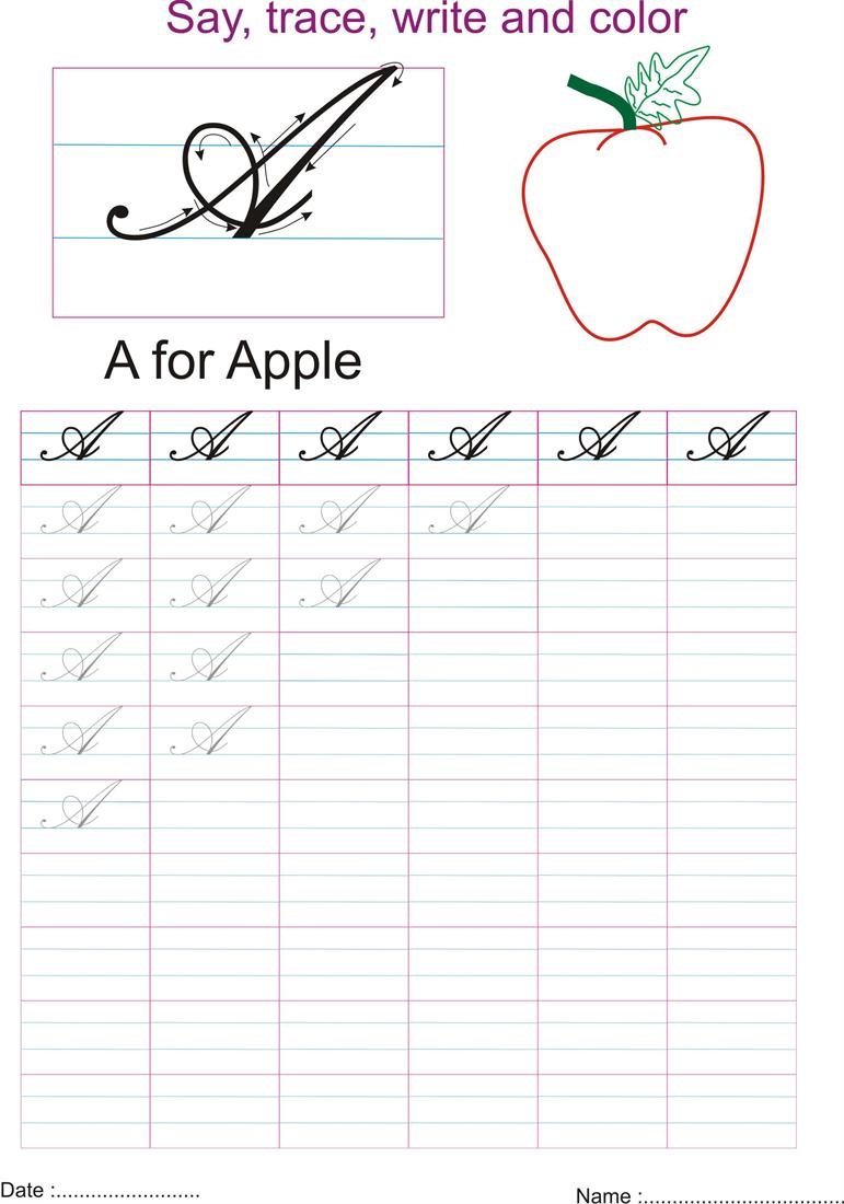 cursive letter tracing worksheets pdf