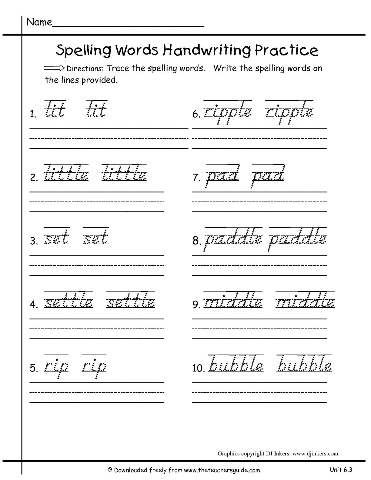 free-word-tracing-worksheets