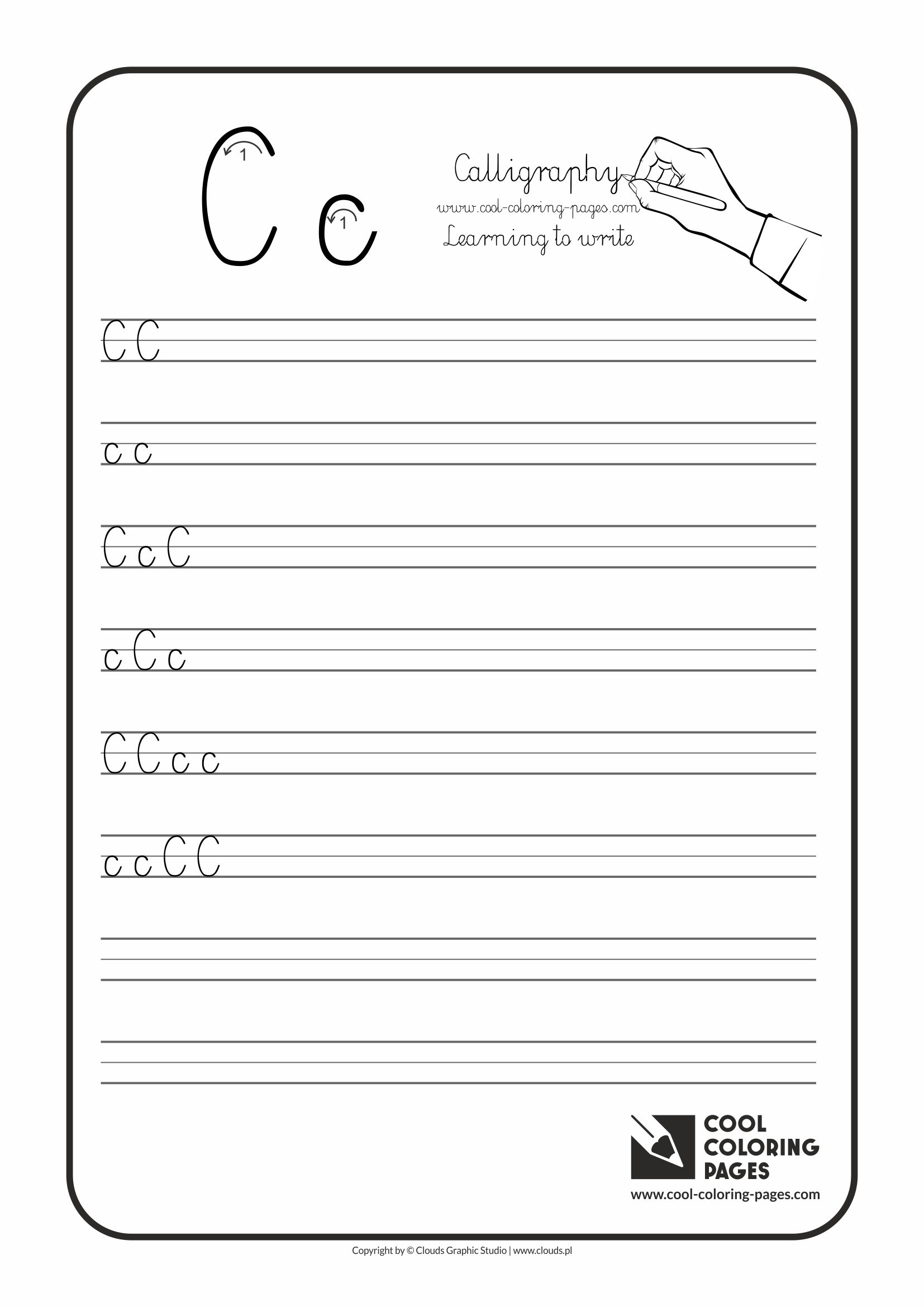 Cool Coloring Pages Calligraphy For Kids - Letters for Calligraphy Letters Tracing