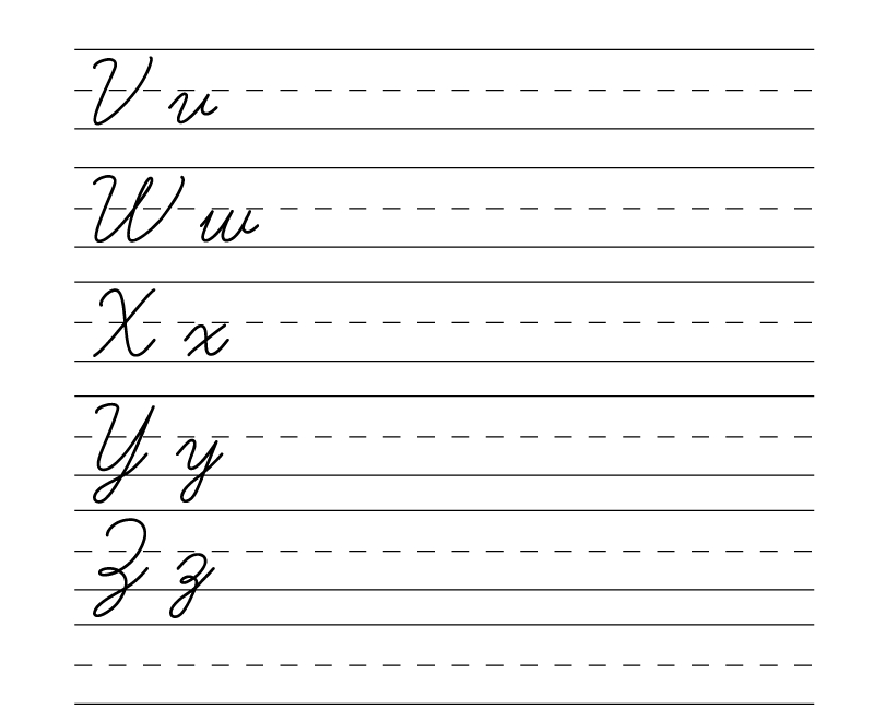 Cursive Letters Writing Worksheet Printable | Teaching with Tracing Cursive Letters Worksheets Free