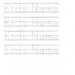 Customizable Printable Letter Pages | Preschool Names, Name pertaining to Tracing Letters Worksheets Name