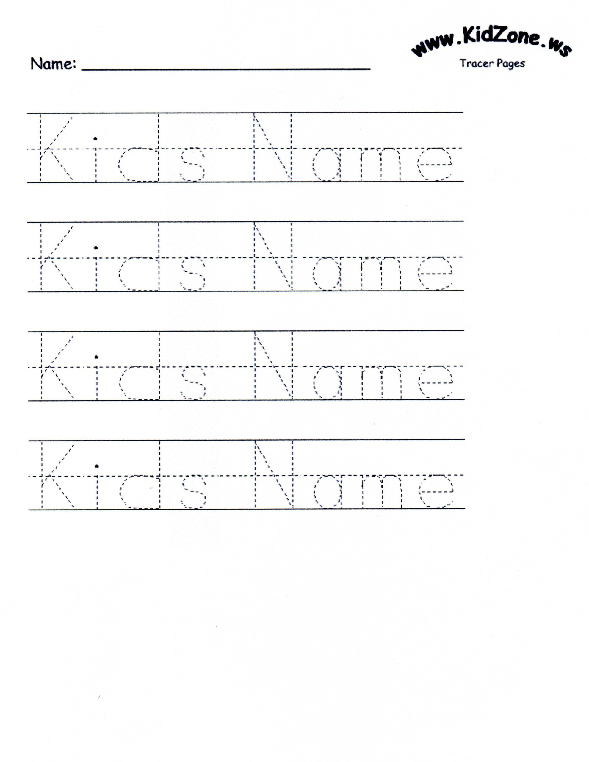 Preschool Tracing Letters Name