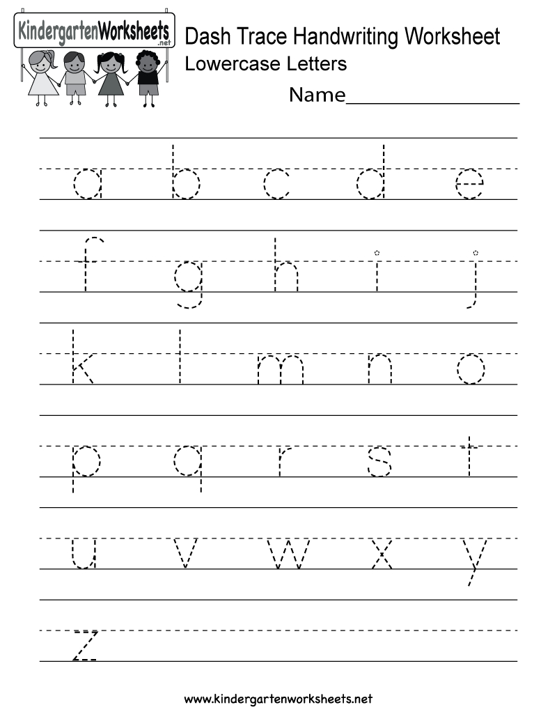 tracing letters for kindergarten sheets