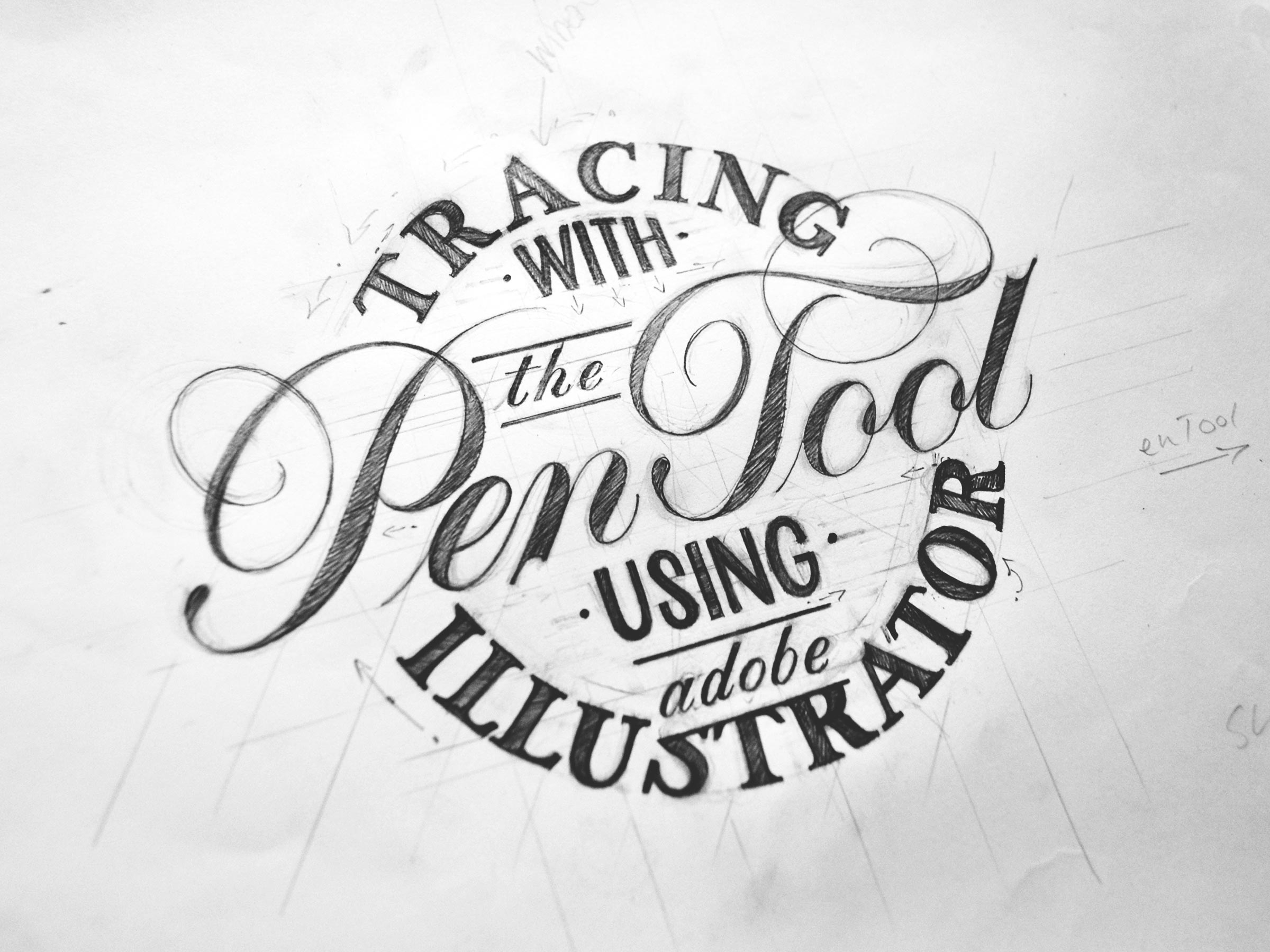 Digitally Tracing Lettering | Pies Brand for Tracing Letters In Illustrator