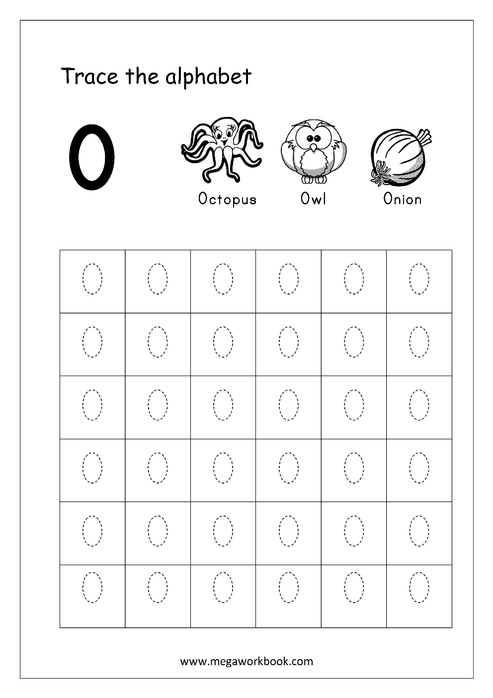 Dotted Alphabet Practice Sheets